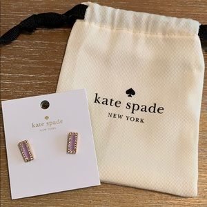 Kate Spade Pink & Gold Bar Earrings ♠️